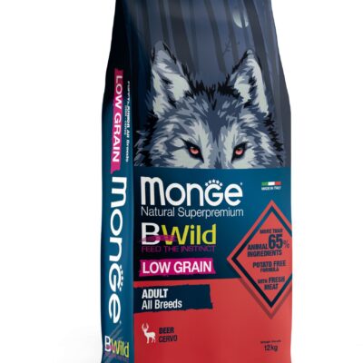 Monge Dog BWild Low Grain Adult Hirsch